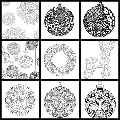 ✨ Christmas Coloring Book Bundle – 5 Digital Downloadable Coloring Books ✨