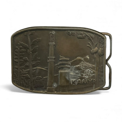 Vintage Kamyr Belt Buckle – Pulp & Paper Industry Industrial Promo, Sweden