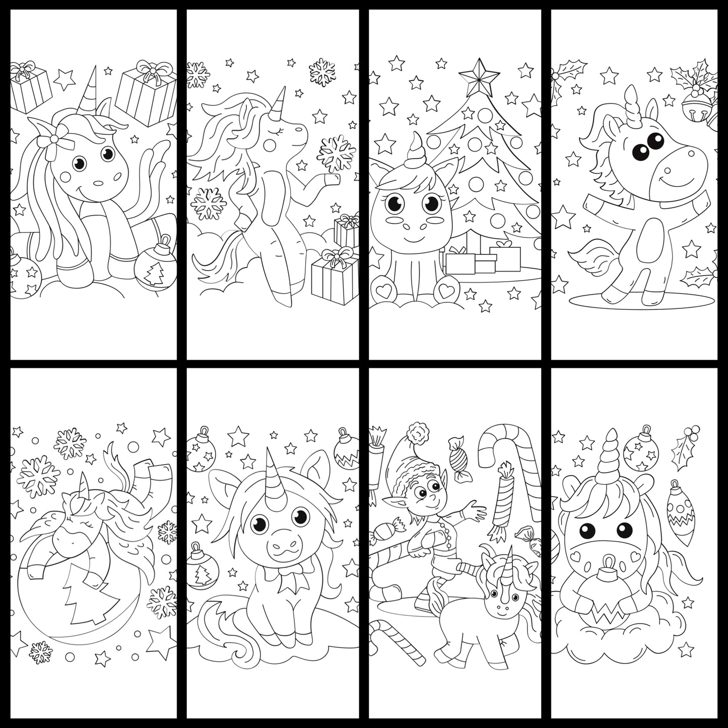 ✨ Christmas Coloring Book Bundle – 5 Digital Downloadable Coloring Books ✨