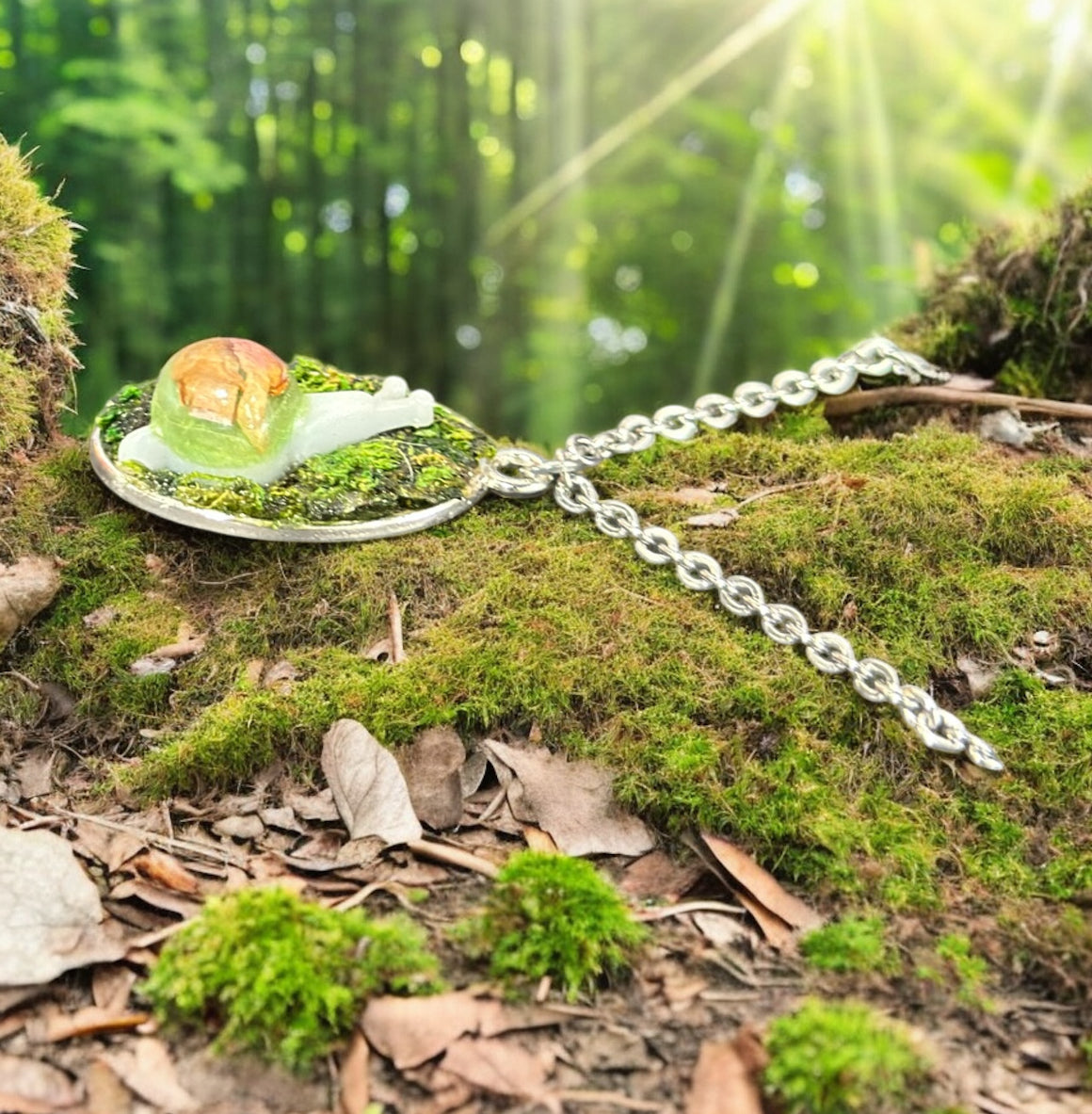 “Forest Wanderer” Snail Necklace