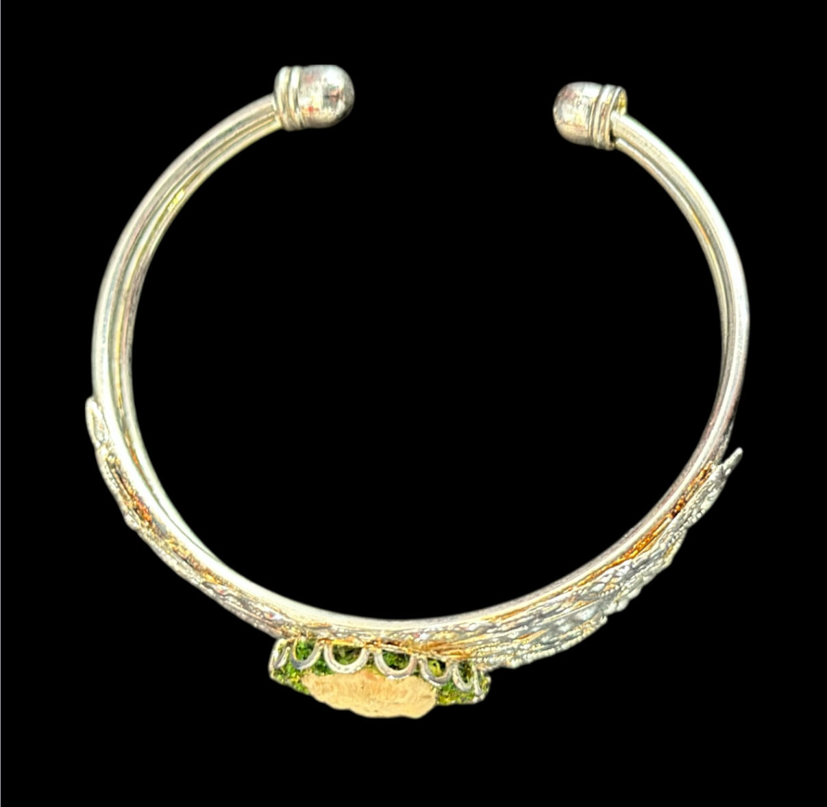 “Forest Crown” Moss & Wood Bracelet