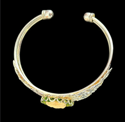 “Forest Crown” Moss & Wood Bracelet