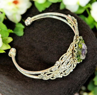 “Enchanted Grove” Amethyst Moss Bracelet