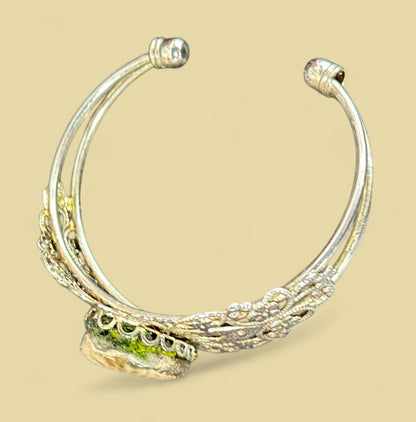 “Ancient Earth” Ammonite Moss Bracelet