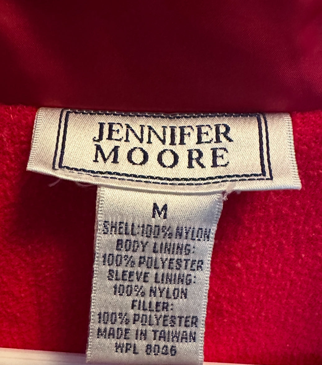 Vintage Jennifer Moore Red Nylon Zip-Up Jacket (M)