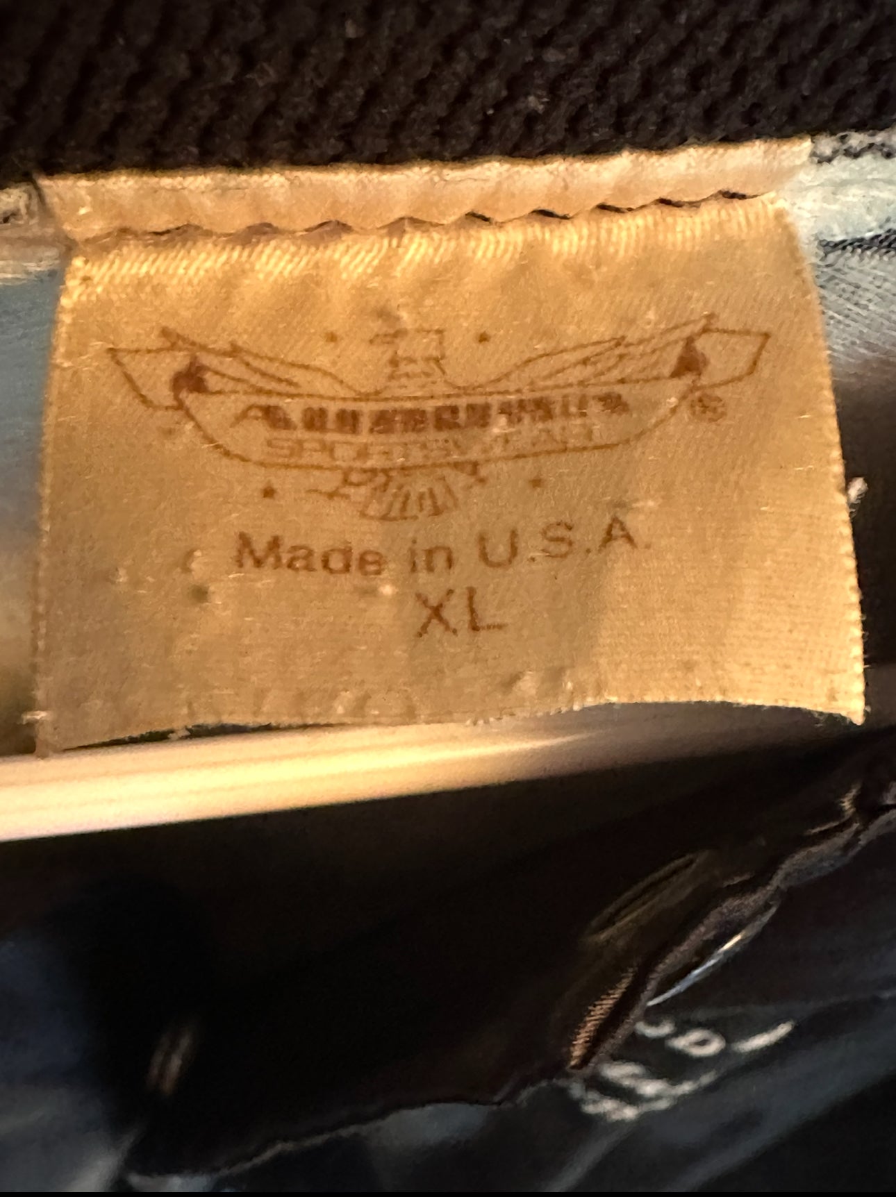 Vintage Black Satin “Wood-Dale Inc. Masonry Contractors” Jacket – 1980s Varsity Style (Made in USA, XL)