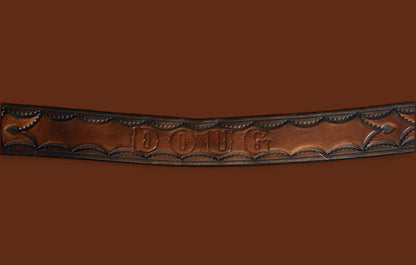 Vintage Hand-Tooled Leather Belt “Doug” – Western Tooled Design (50”)