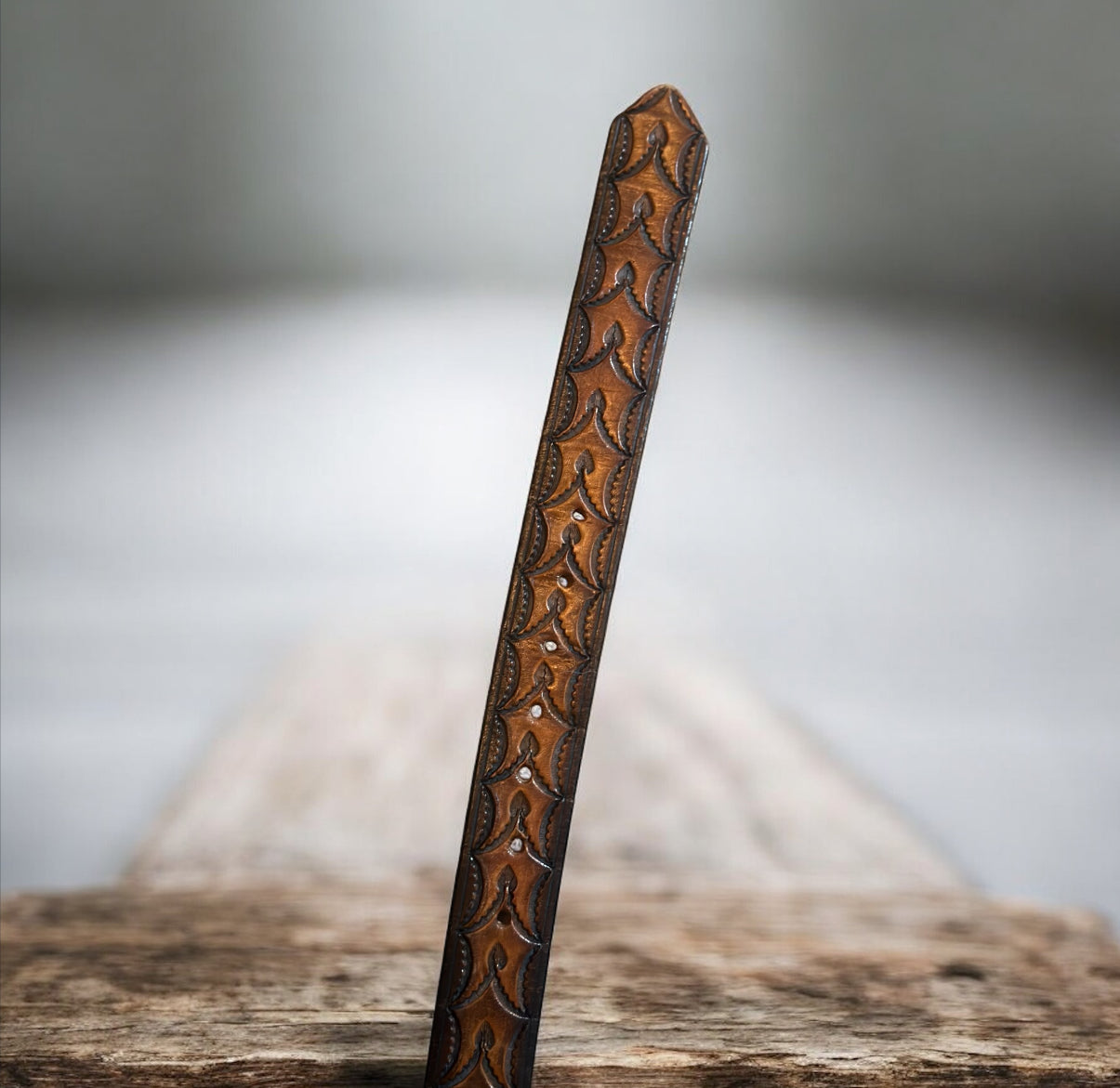 Vintage Hand-Tooled Leather Belt “Doug” – Western Tooled Design (50”)