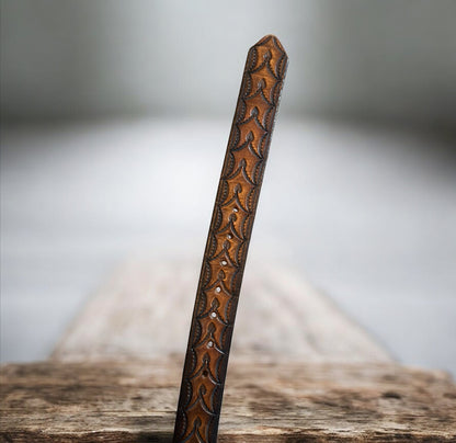 Vintage Hand-Tooled Leather Belt “Doug” – Western Tooled Design (50”)