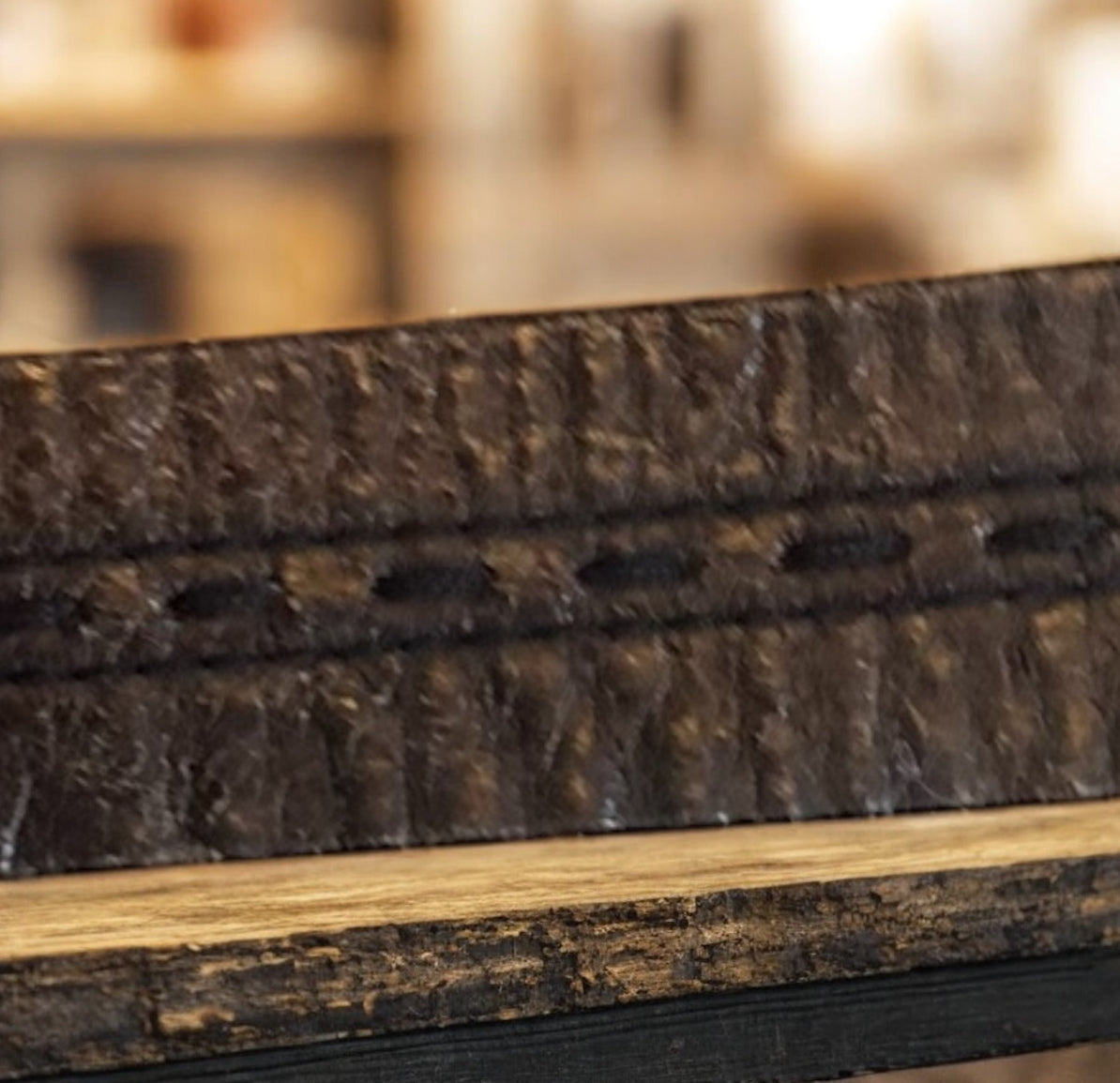 Vintage Distressed Black Leather Belt – 46" Classic Western Workwear Style