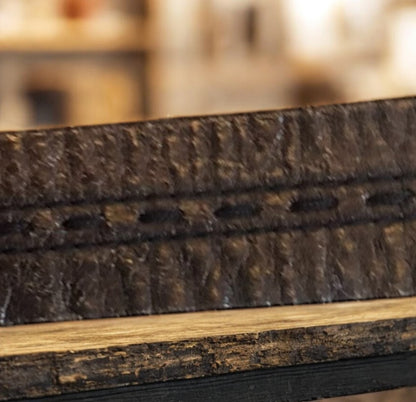 Vintage Distressed Black Leather Belt – 46" Classic Western Workwear Style