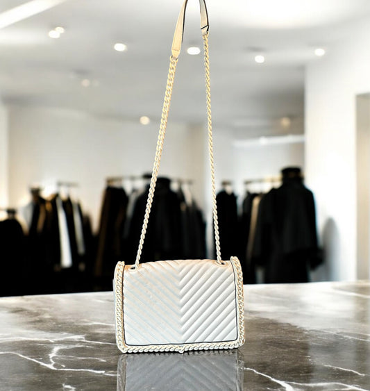 ALDO Quilted Chain Crossbody Bag – Ivory White