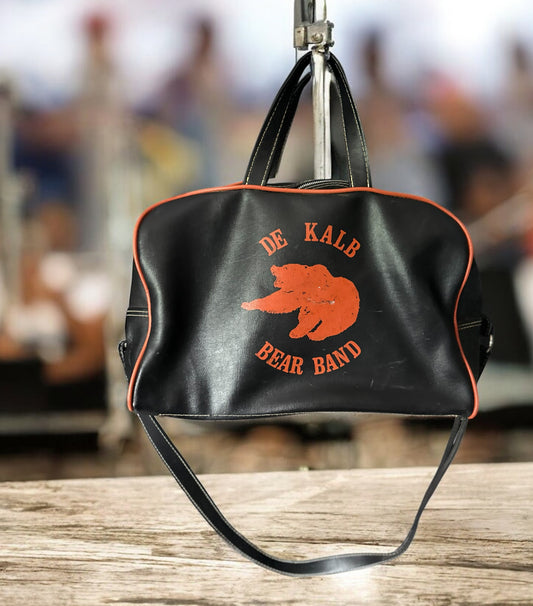 Vintage De Kalb Bear Band Duffel Bag – Black & Orange