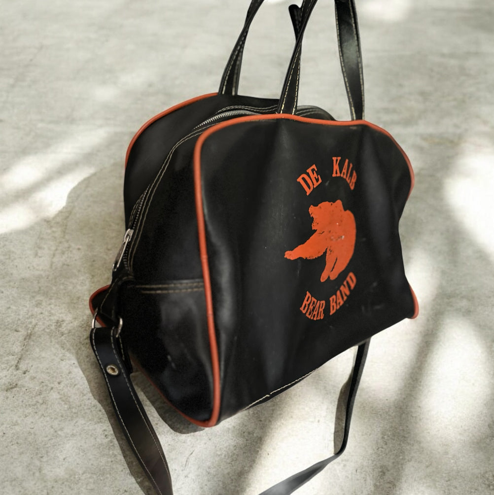Vintage De Kalb Bear Band Duffel Bag – Black & Orange