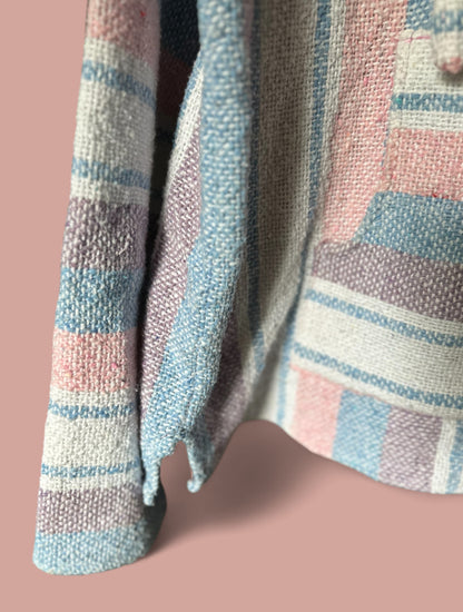 Vintage Pastel Striped Baja Hoodie