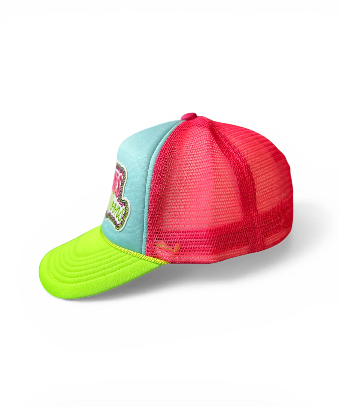 Pontoons & High Noons Trucker Hat – Neon Lake Party Edition