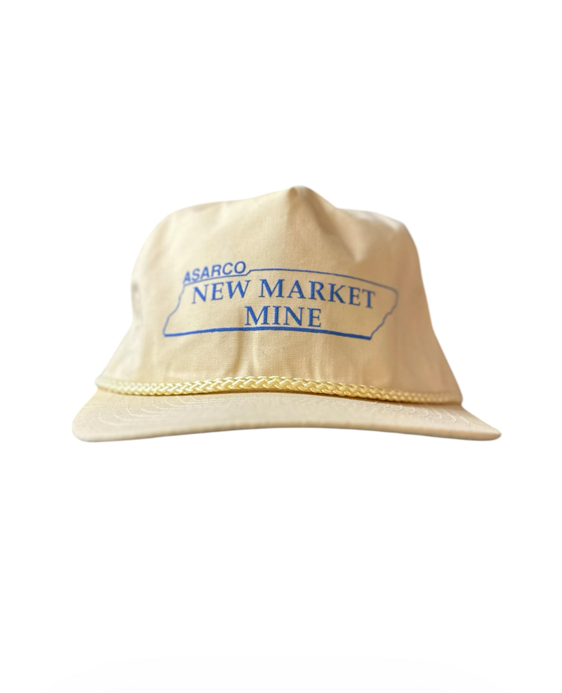 Vintage ASARCO “New Market Mine” Rope Trucker Hat – Cream Snapback