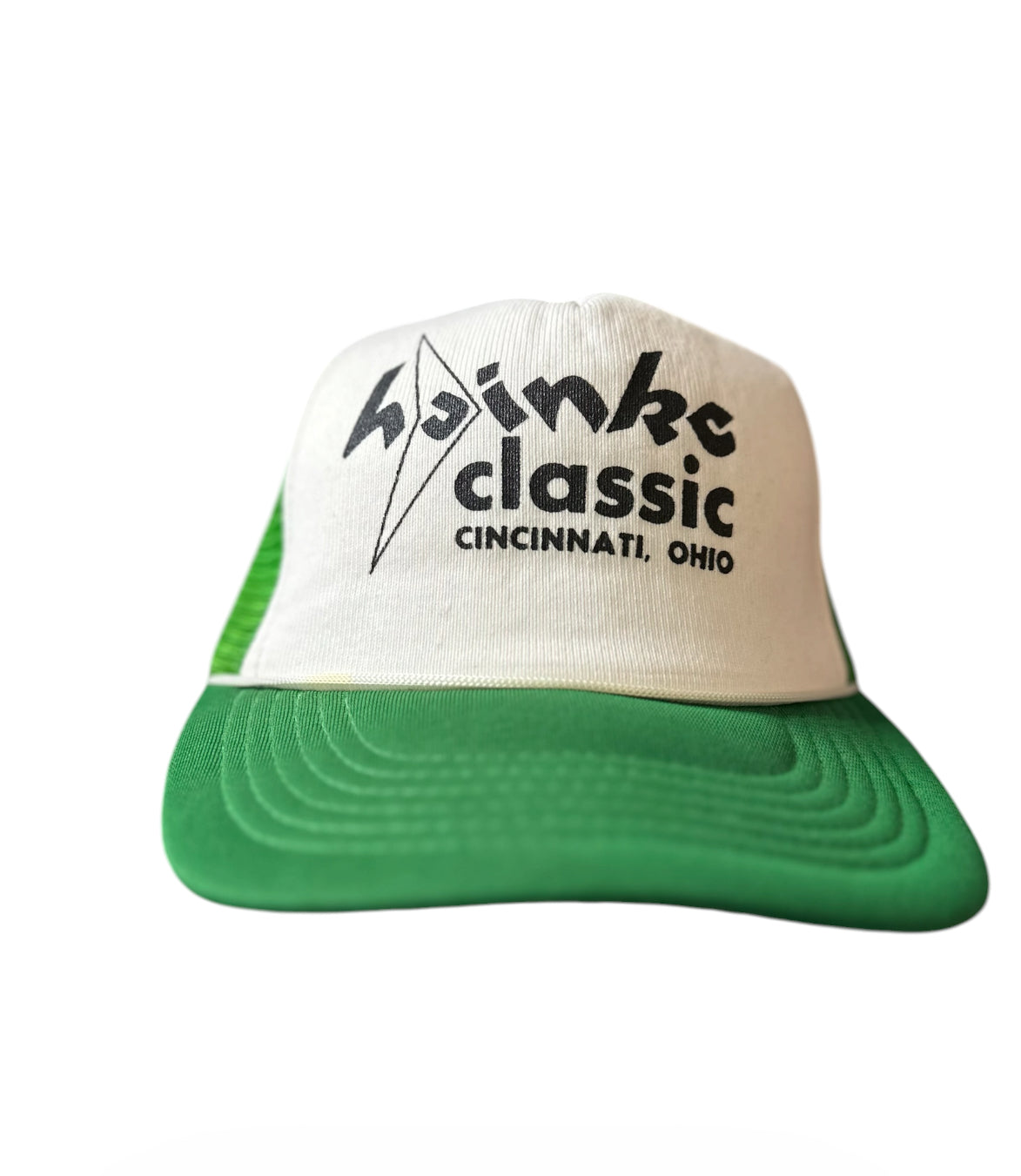 Vintage “Winks Classic” Cincinnati, Ohio Trucker Hat – Green & White Snapback