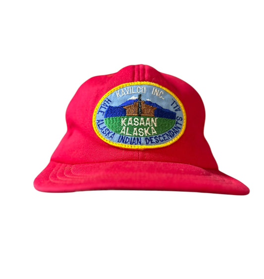 Vintage Kasaan Alaska Tribal Patch Snapback Hat – Red Kayilco Inc. Cap