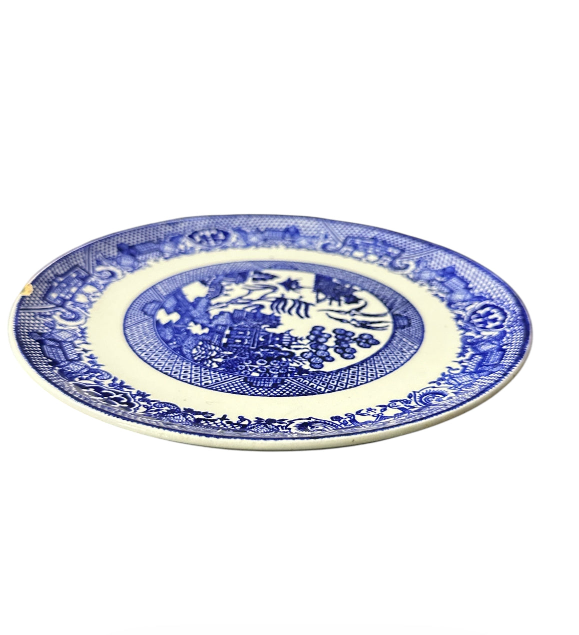Antique Style Blue Willow Plate – Farmhouse Wall Decor Dish