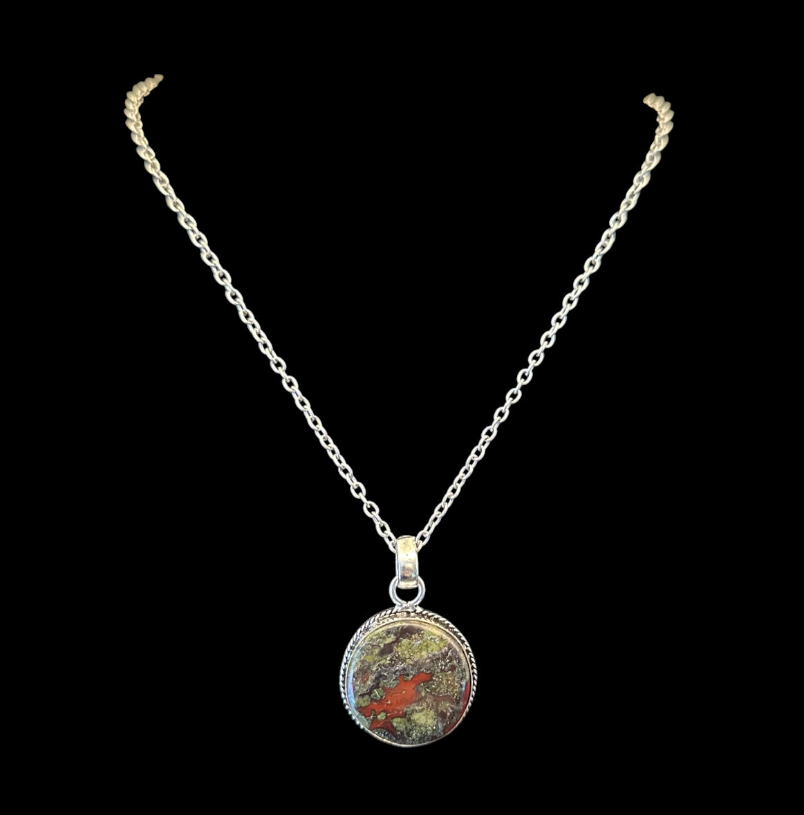 Dragon Stone Handcrafted Semiprecious Stone Necklace