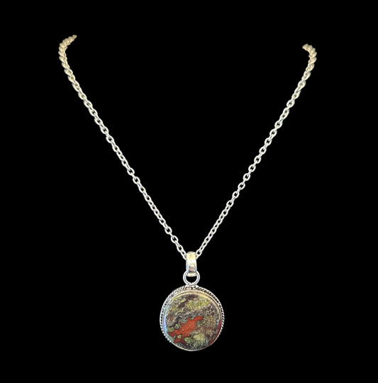 Dragon Stone Handcrafted Semiprecious Stone Necklace