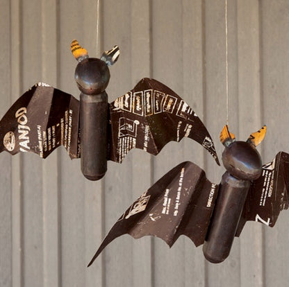 Reclaimed Metal Flying Bat