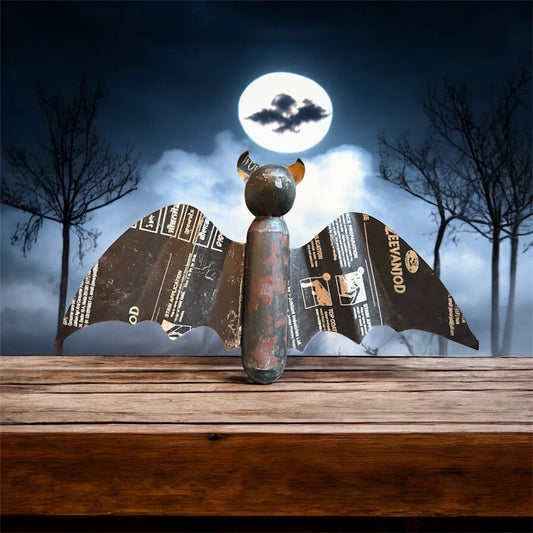 Reclaimed Metal Flying Bat