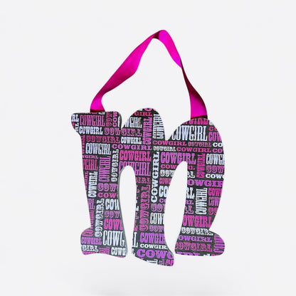 Cowgirl “M” Hanging Décor