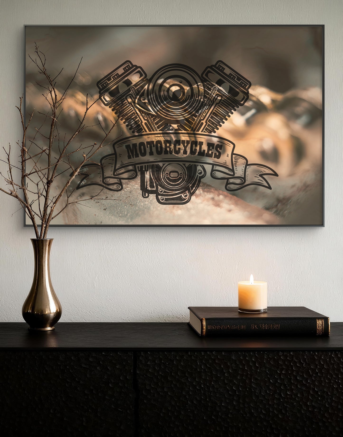 "Motorcycles" Art Print: Modern Wall Decor  (Digital Download)
