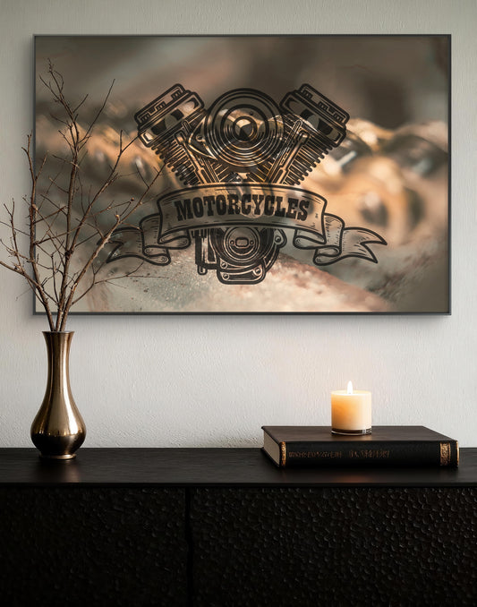 "Motorcycles" Art Print: Modern Wall Decor  (Digital Download)