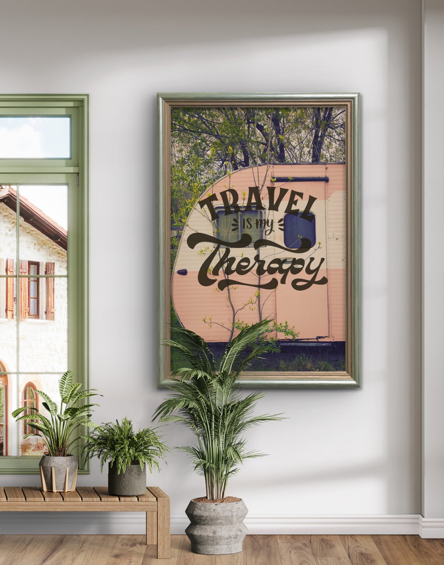 "Travel is My Therapy" Art Print: Modern Wall Decor  (Digital Download)