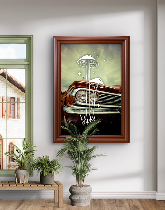 "Classic Mushrooms" Art Print: Modern Wall Decor  (Digital Download)