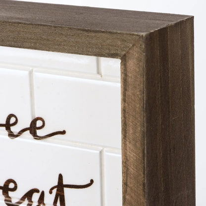 With Your Toothbrush Love Mom Inset Box Sign Wall Art