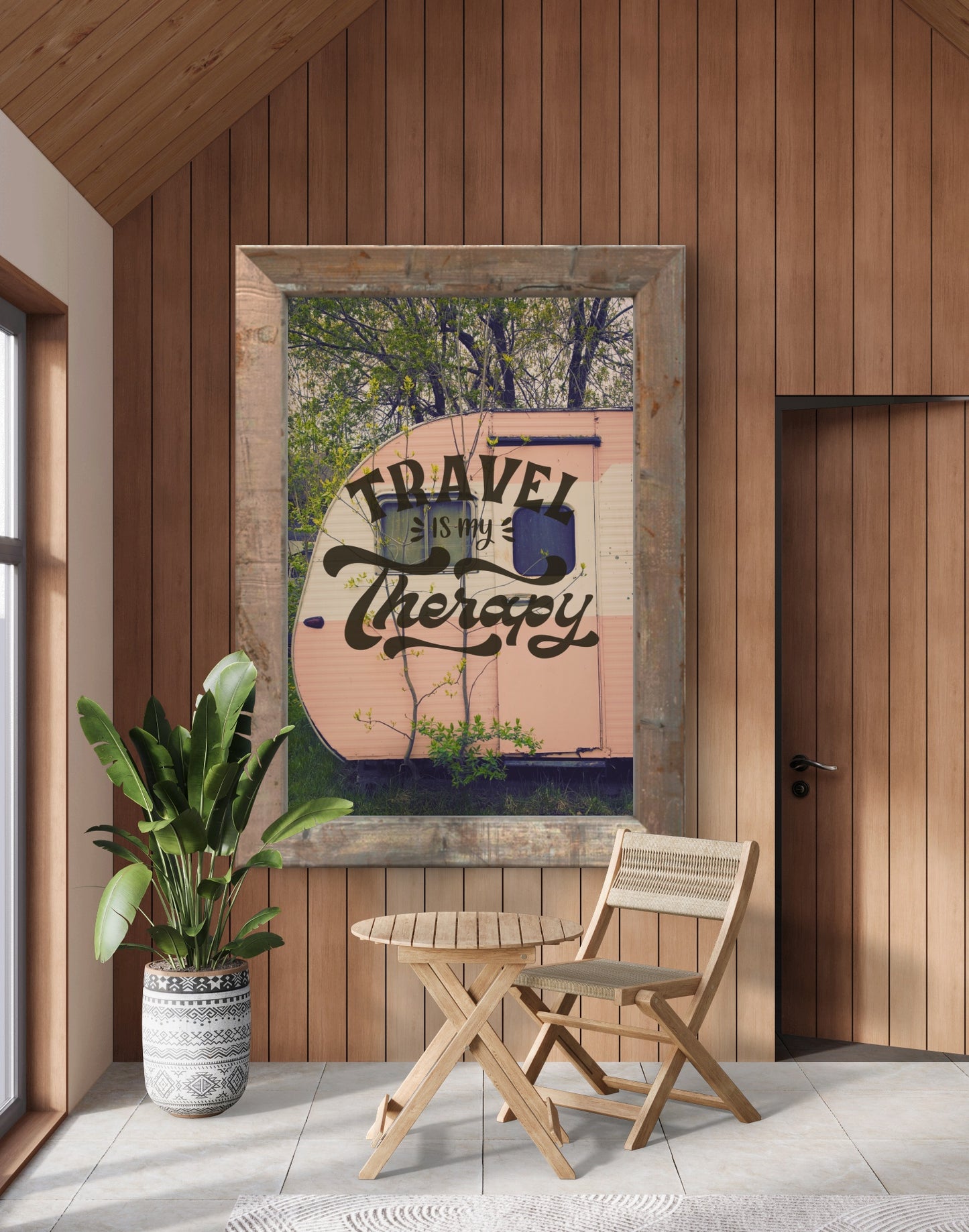 "Travel is My Therapy" Art Print: Modern Wall Decor  (Digital Download)