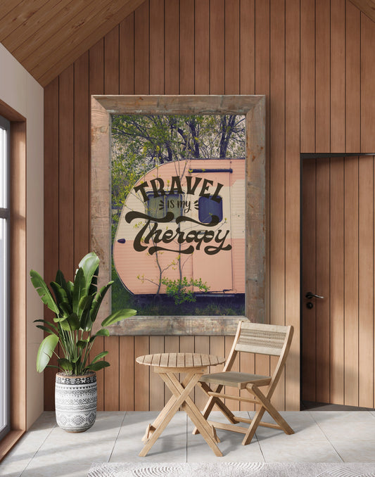 "Travel is My Therapy" Art Print: Modern Wall Decor  (Digital Download)